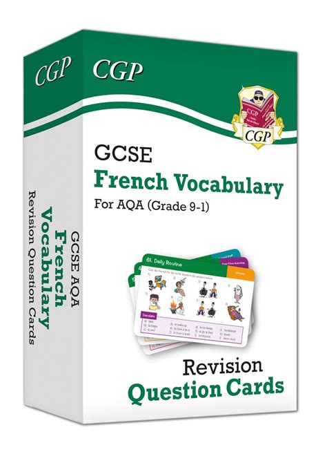 GCSE AQA French: Vocabulary Revision Question Cards (CGP GCSE French 9 ...