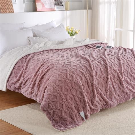Amazon.com: CAROMIO Electric Blanket Queen Size Dual Control - Thick ...