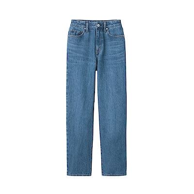 Women's Kapok blend denim straight pants Inseam 71cm | MUJI