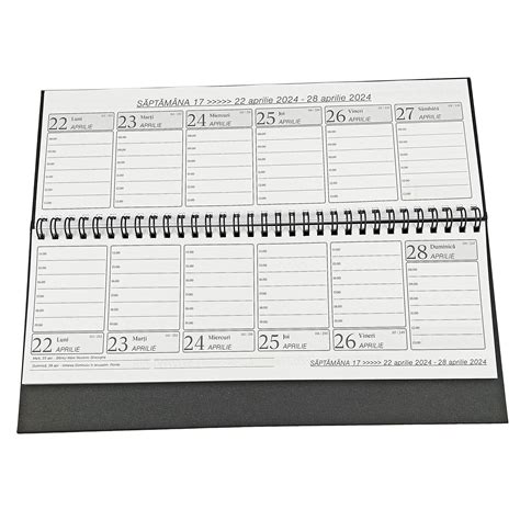 Agenda planner 2024 pentru programari, format 28 x 12 cm, 112 pagini ...