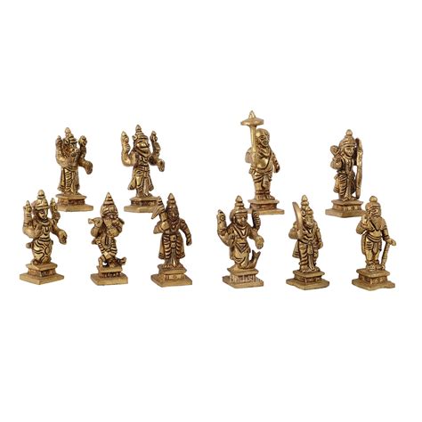 Buy Dashavatar Brass idols 2.5 inch - Budhshiv.com