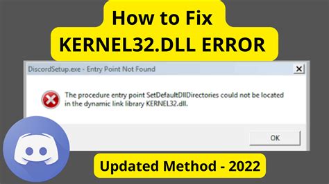 How to Fix KERNEL32.dll Missing Error.