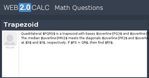 View question - Trapezoid
