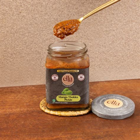 Ella Foods | 50% Low Salt Mango Thokku - Grated Raw Mango Pickle ...