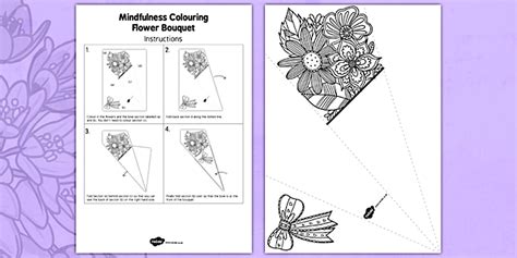 Mindfulness Colouring Flower Bouquet (teacher made) - Twinkl