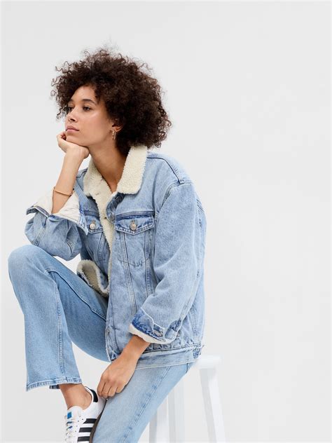 Gap oversized denim jacket online