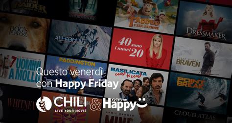 Vodafone Happy Friday oggi regala una gift card da 10 euro per i film