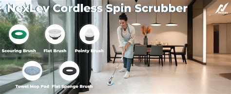 Nexlev Electric Spin Scrubber | 4500 mAh | 90 min run time SS-01 ...