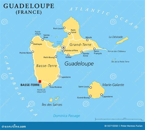 Guadeloupe Kaart | Kaart