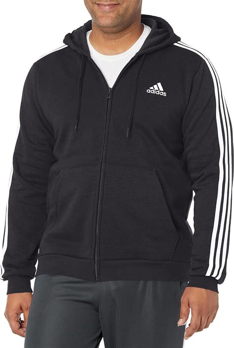 Buy adidas Men's Essentials Fleece 3-Stripes Full-Zip Hoodie Online at ...