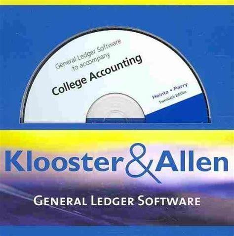 Buy Klooster & Allen General Ledger Software to Accompany College ...