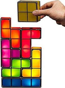 CORAL TREE Tetris Stackable Puzzles Toy Light Lamp (Multicolor) Night ...