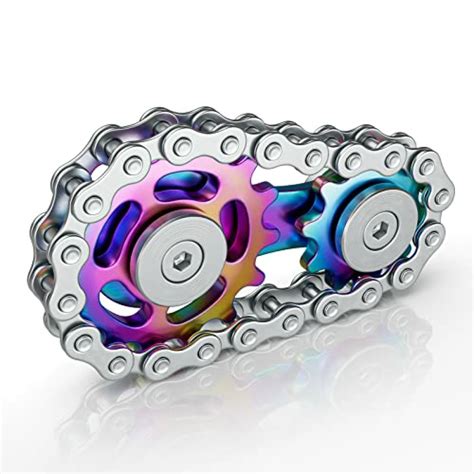 Aolcev Fidget Spinner Linkage Bike Chain Fidget Toy Stainless Steel ...