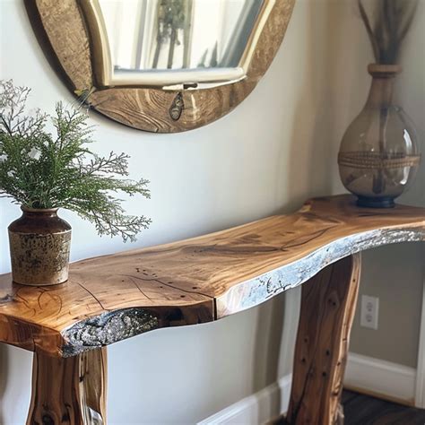 Handcrafted Rustic Entryway Console Table Accent Table Custom Console ...