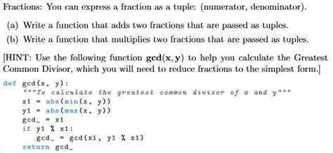 Image result for Try Function for Fractions Python