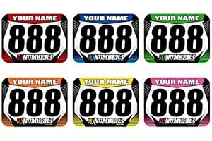 MxNumbers MX & ATV Number Plate Decals | Custom with Your Name, Number ...