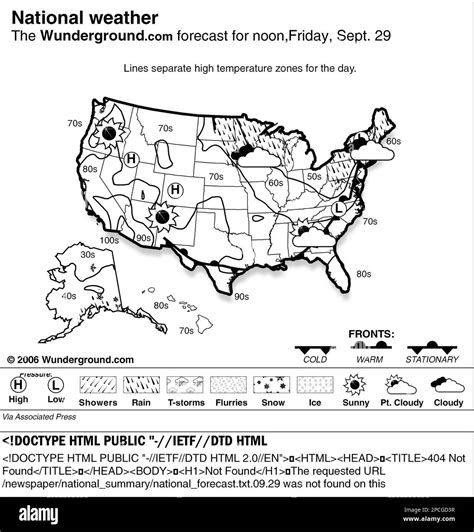 The Weather Underground forecast for noon EDT Friday Sept. 29 says high ...