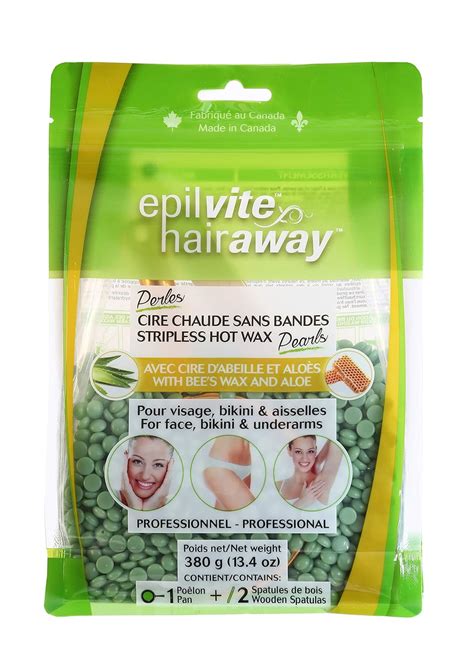 Buy Epil-ViteHair Away - Stripless Hot Wax Pearls with Aloe and Bee's ...