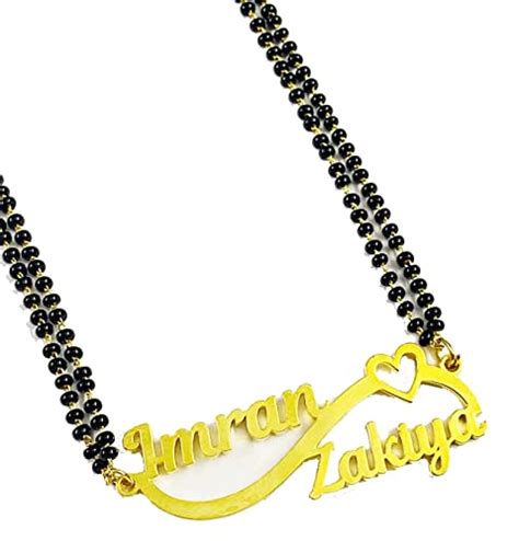 Buy Seasons Kreation Personalized Couple Name Mangalsutra Gold plated ...