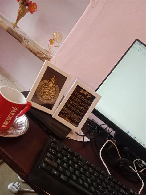 Alif Art Ayatul Kursi Islamic Wall Table Frame for Home Decoration ...