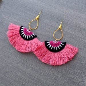 DIY Fringe Earring Tutorial 的图像结果