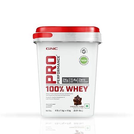 GNC Pro Performance 100% Whey Protein Powder | 8.8 Lbs : 4 KG (1 KG X 4 ...