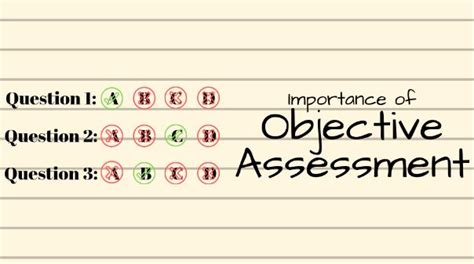 Image result for Objective Assessment Examples