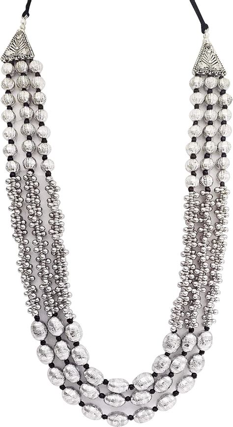 Buy Total Fashion Stylish Trending Silver Oxidised Chain Necklace for ...