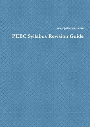 PEBC Syllabus Revision Guide : Amazon.in: Books