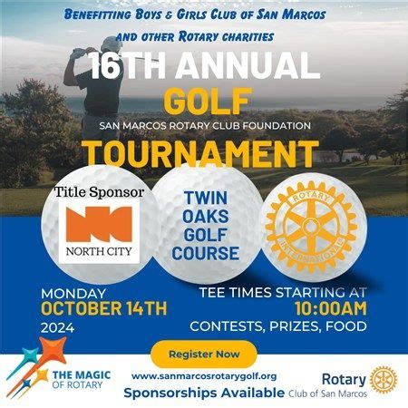 San Marcos Rotary Club 16th Annual Golf Tournament, Twin Oaks Golf ...