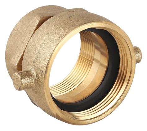 2 1/2 in Compatible Pipe Size, NPT x NST, Fire Hose Adapter - 6AKD6 ...