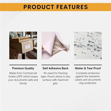 BUCKTAPEASTOUGHASABUCK 100 Pack 7x10 Shipping Label Sleeves – Clear ...