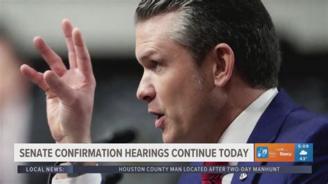 Senate confirmation hearings continue today