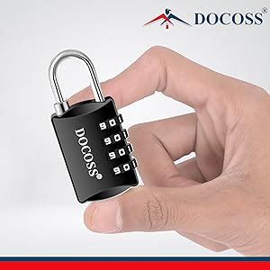 DOCOSS Metal 4-Digit Password Number Luggage Travel Bag Locks, Pack of ...
