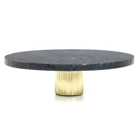 Buy Organic Home 12" inch Green Marble and Brass Polished Cake Stand ...