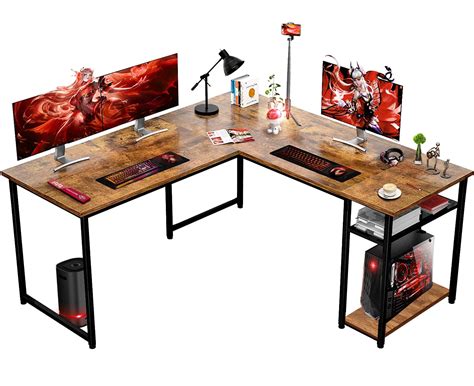 COOKCOK L Shaped Desk,55 Computer Corner Desk,Gaming India | Ubuy