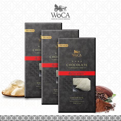 Promo WoCA Premium Cokelat Kopi Luwak Sarang Walet Bar Dark or Milk 40/ ...