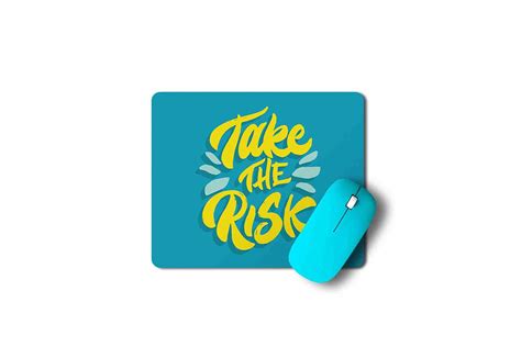 Quotation Mouse Pad|Take The Risk|Rectangular Mouse Pad for PC/Laptop ...