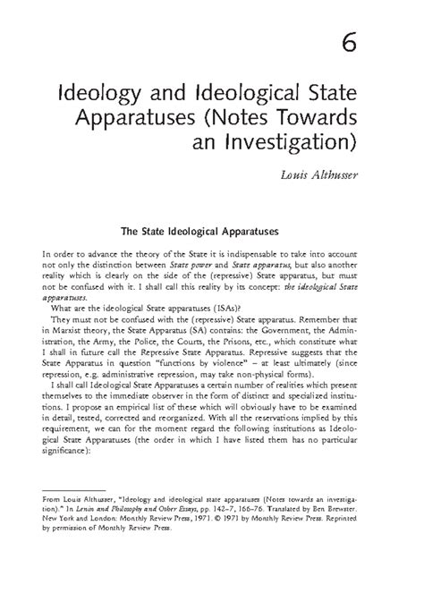 Ideology and Ideological State Apparatuses: Analysis and Insights ...