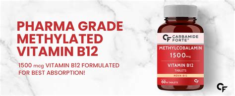 Carbamide Forte Vitamin B12 Supplements - Methylcobalamin 1500mcg ...