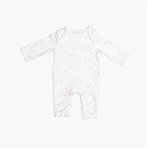 WHITE GREY STAR PRINTED ROMPER – Luna Bee