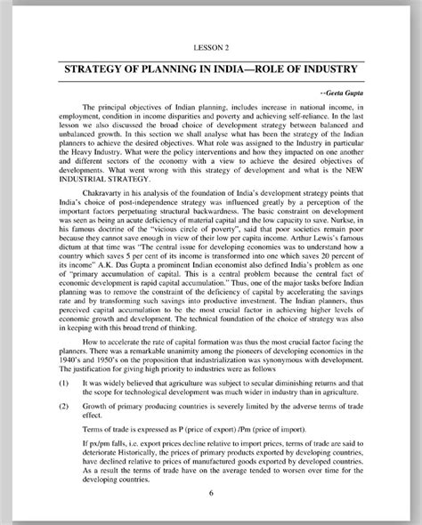 Strategy OF Planning India-ROLE OF Industry - BA Economics - Studocu