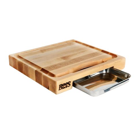 John Boos Maple Edge-Grain Rectangular Cutting Board w/ Insert | Sur La ...