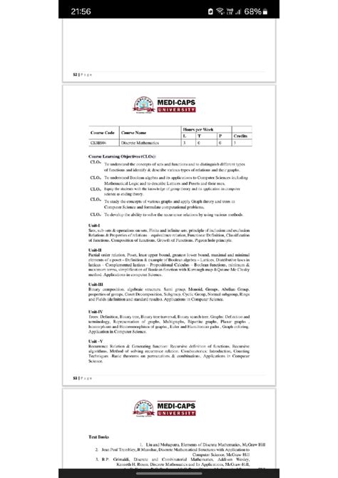 Final Exam Review Notes for Course Code CS3BS04 Discrete Mathematics ...