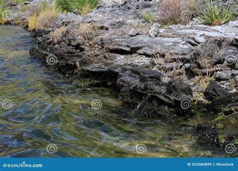 Narrow River Near with Water Dripping Off the Rocks in Ecuador Stock ...