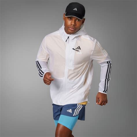 adidas Own The Run 3-Stripes Jacket - White | Free Shipping with adiClub