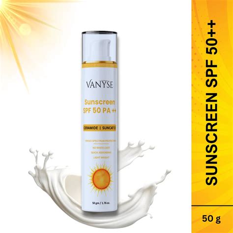 Vanyse SPF 50 PA++ Sunscreen with Ceramide - Unisex - 50g