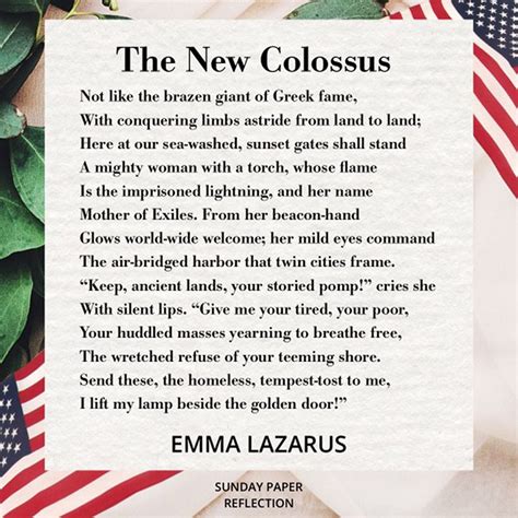 The New Colossus by Emma Lazarus