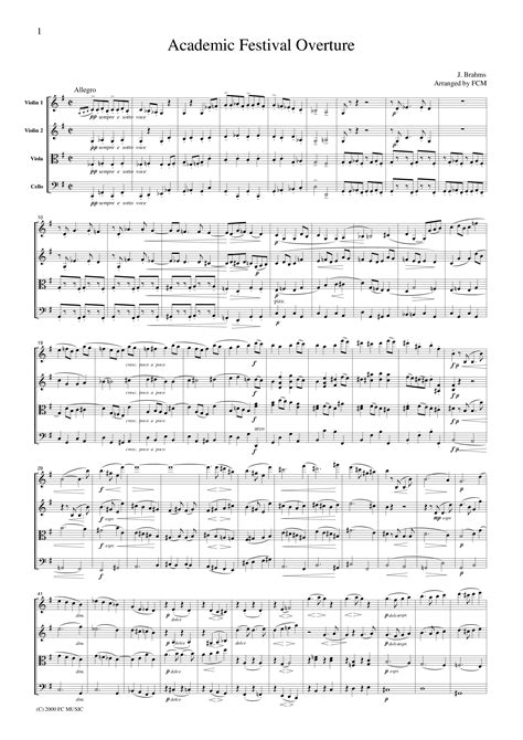 Play Official version of Academic Festival Overture, Op.80 Sheet Music ...