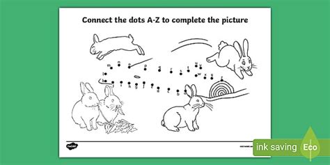Alphabet Dot to Dot Bunnies Activity - Classroom Resources